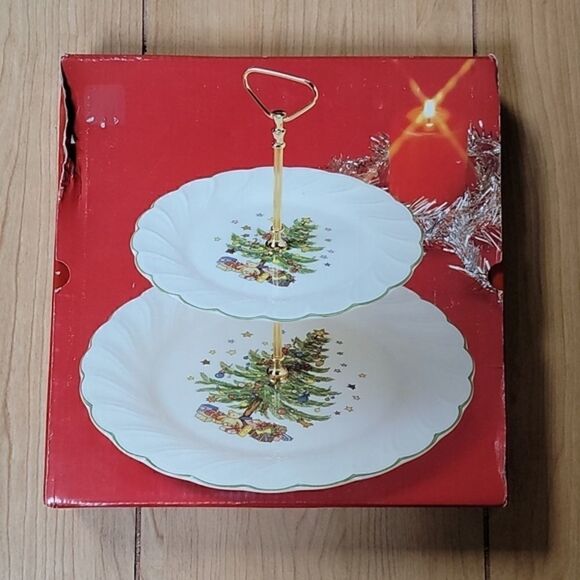 NIKKO HAPPY HOLIDAYS TWO-TIER TRAY WITH BOX - Picture 2 of 9